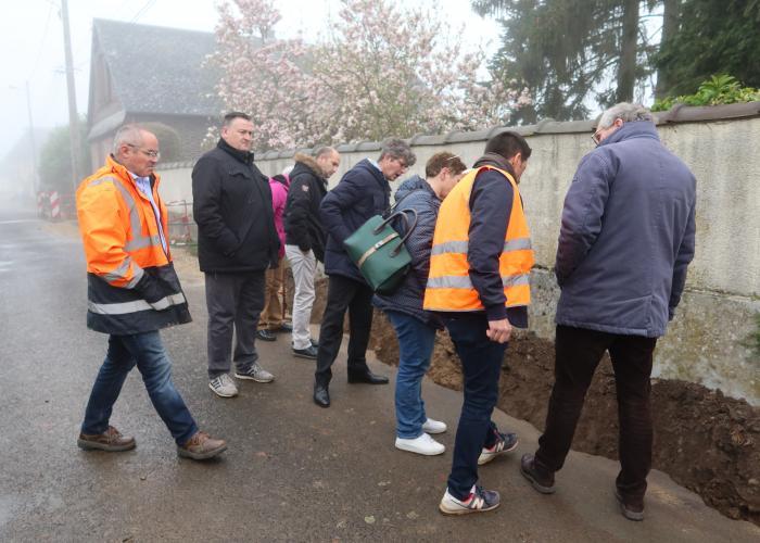 Visite de chantier à Ormes