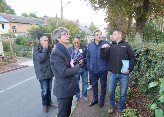 Visite de chantier à Broglie