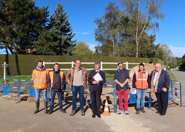 Visite de chantier à Franqueville