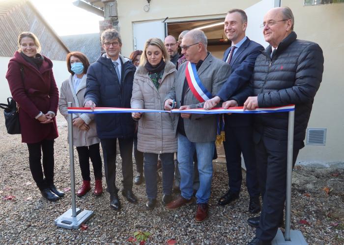 À surtauville, inauguration de la première chauDIÈRE AU BOIS-ÉNERGIE du SIEGE 27