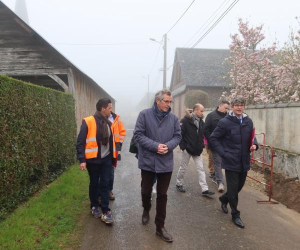 Visite de chantier à Ormes