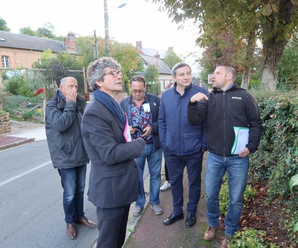 Visite de chantier à Broglie