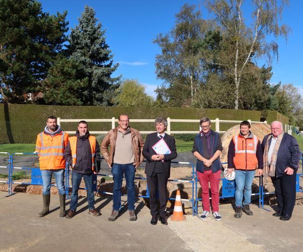 Visite de chantier à Franqueville