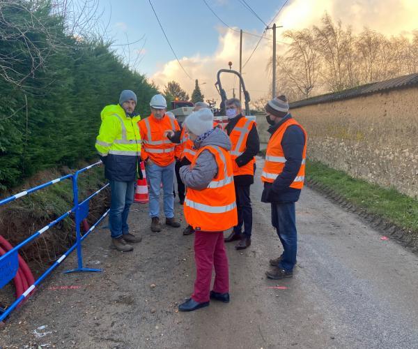 Visite de chantier au Plessis Grohan