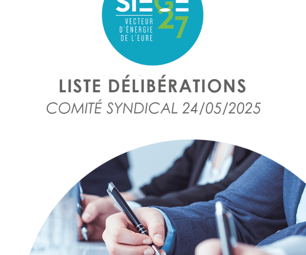 Liste délibérations Comité Syndical (24/05/2025)