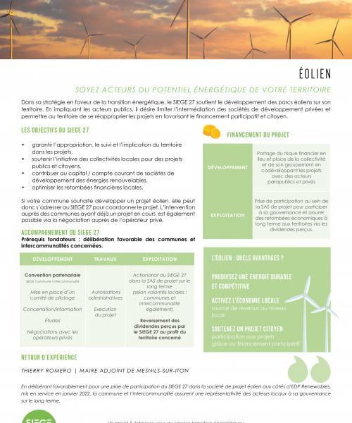 FICHE ÉOLIEN