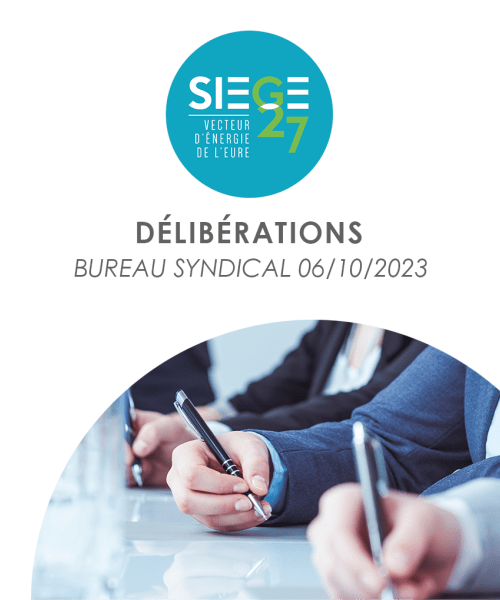 Délibérations Bureau Syndical 6 octobre 2023
